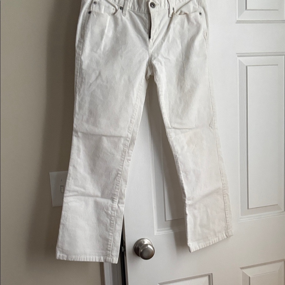 Loft Winter White Modern Bootcut cords size 4